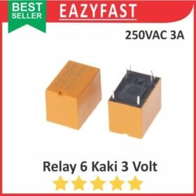 Relay 6P 6 P Kaki Pin 3V 3 V Volt DC 3VDC Coil Drive SPDT NO NC 10A 10 A 250V AC Riley Bendik Switch