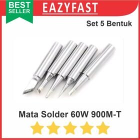 Mata Solder Adjustable 60W 5 Bentuk Lancip Rata Datar 60 Watt 900M Tip