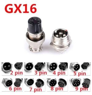 Connector Jack Socket CB GX16 7p 7 Pin Kaki Male Female 1 Set Pasang - Image 2