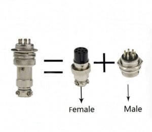 Connector Jack Socket CB GX16 3p 3 Pin Kaki Male Female 1 Set Pasang - Image 3