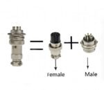 Connector Jack Socket CB GX16 5p 5 Pin Kaki Male Female 1 Set Pasang - Image 3