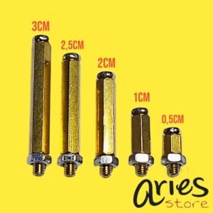 Spacer PCB Kuningan M3 25mm 25 mm 2.5cm 2.5 cm Kaki Dudukan Hex Metal Besi Set Male Female Mur Baut - Image 3