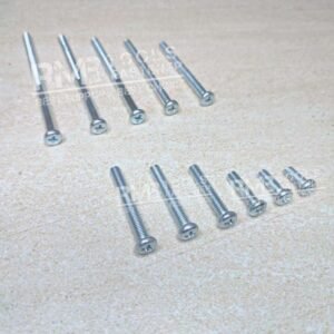 Baut JP M3 10mm 3x10 3 x 10 mm M3x10 Galvanis Putih Phillips Screw Drat Halus Pack isi 100 Pcs Skrup - Image 2