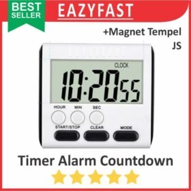 Timer Countdown Alarm Digital Dapur Masak Jam Hitung Mundur Kitchen Cook Cooking Clock Stopwatch JS1