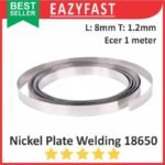 Plat Strip Nikel Las Baterai 18650 Li-Ion Lithium Battery Welding Nickel Plate 8mm 1.2 1.2mm 1m 1 m