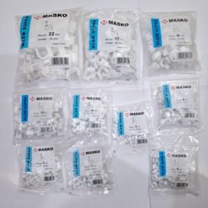 Klem Kabel Paku Dinding Tembok Beton 4mm 5mm 6mm no 4 5 6 mm Masko Supra Cable Clamp Pack 50 pcs - Image 3