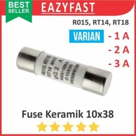 Ceramic Fuse Keramik 10x38 1A 2A 3A 1 2 3 A Ampere R015 RT14 RT18 RT28 32 10 x 38 mm Sekring MCB