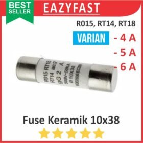 Ceramic Fuse Keramik 10x38 4A 5A 6A 4 5 6 A Ampere R015 RT14 RT18 RT28 32 10 x 38 mm Sekring MCB