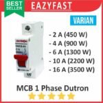Saklar Listrik PLN MCB 1P 2A 4A 6A 10A 16A 2 4 6 10 16 A Ampere Dutron 1 Phase Kwh Meteran Din Rail