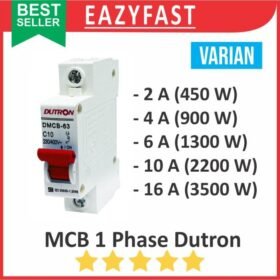 Saklar Listrik PLN MCB 1P 2A 4A 6A 10A 16A 2 4 6 10 16 A Ampere Dutron 1 Phase Kwh Meteran Din Rail