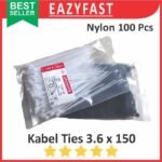 Cable Ties 3.6x150 Hitam Putih Kabel Tis 3.6 x 150 mm Klip Tali Nylon Tie Lock Pack 150mm 15cm 15 cm