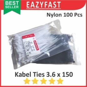 Cable Ties 3.6x150 Hitam Putih Kabel Tis 3.6 x 150 mm Klip Tali Nylon Tie Lock Pack 150mm 15cm 15 cm