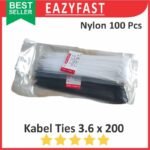 Cable Ties 3.6x200 Hitam Putih Kabel Tis 3.6 x 200 mm Klip Tali Nylon Tie Lock Pack 200mm 20cm 20 cm
