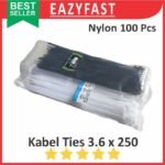 Cable Ties 3.6x250 Hitam Putih Kabel Tis 3.6 x 250 mm Klip Tali Nylon Tie Lock Pack 250mm 25cm 25 cm