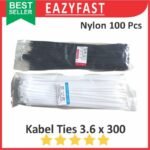 Cable Ties 3.6x300 Hitam Putih Kabel Tis 3.6 x 300 mm Klip Tali Nylon Tie Lock Pack 300mm 30cm 30 cm