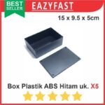 Box Plastik ABS Ukuran 5 Hitam Kotak Project Case Casing Plastic Enclosure