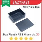 Box Plastik ABS Ukuran 3 Hitam Kotak Project Case Casing Plastic Enclosure
