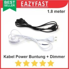 Steker Kabel Power AC Buntung Dimmer 60W Saklar On Off PLN Colokan 1.8
