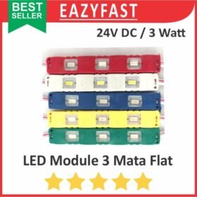 Lampu LED Strip Module Modul 3 Mata Flat 24V DC 24 V Volt Mobil Truck