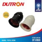 Fitting Lampu E27 Gantung Plastik Hitam Putih Fiting Piting Socket Soket Cop Kap Colok Colokan - Image 2