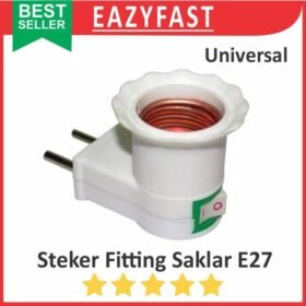 Fitting Steker Saklar Switch Lampu E27 Fiting Piting Stop Kontak Socket Soket Cop Kap Colok Colokan