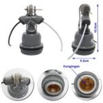 Fitting Lampu E27 Gantung Outdoor Abu Plastik Fiting Piting Luar Socket Soket Cop Kap Colok Colokan - Image 2