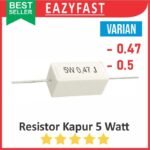 Resistor R Kotak Kapur 0.47 0.5 Ohm 5 W Watt 5W Keramik Ceramic 0.47R 0.5R