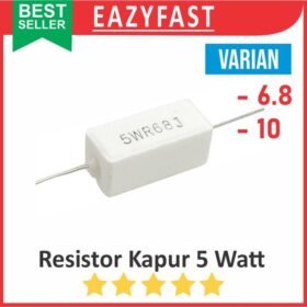 Resistor R Kotak Kapur 6.8 10 Ohm 5 W Watt 5W Keramik Ceramic 6R8 10R R10