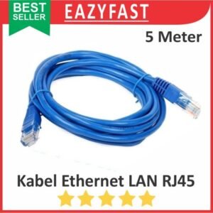 Kabel LAN Ethernet RJ45 5m 5 m meter Jaringan Internet Network UTP FTP Router Switch HUB Wifi