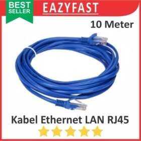 Kabel LAN Ethernet RJ45 10m 10 m meter Jaringan Internet Network UTP FTP Router Switch HUB Wifi