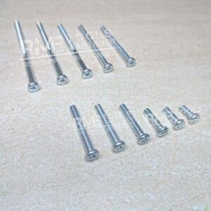 Baut JP M4 6mm 4x6 4 x 6 mm M4x6 Galvanis Putih Phillips Screw Drat Halus Pack 100 Pcs Skrup Sekrup - Image 2