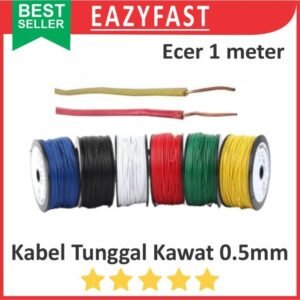 Kabel Tunggal Kawat NYA 0.5mm 0.5 mm Warna Bread Proto Project Board PCB Jumper Male BreadBoard