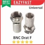 Konektor BNC Ulir Drat F 5C Connector CCTV TV Sambungan Kabel Coaxial Coax Signal RG6 RG59 RG 6 59