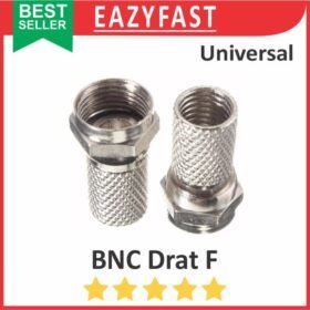 Konektor BNC Ulir Drat F 5C Connector CCTV TV Sambungan Kabel Coaxial Coax Signal RG6 RG59 RG 6 59