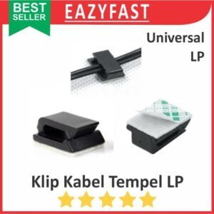 Klip Kabel Tempel LP Dinding Penjepit Perapih Cable Wire Organizer Clamp Klem Ikat Cord Holder