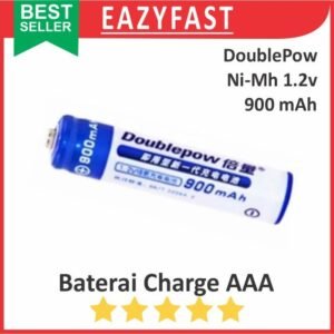 Baterai Charge AAA A3 DoublePow Ni-Mh 900mAh 1.2V Cas Recharge Rechargeable Batu Batre Isi Ulang