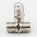 Konektor Sambungan i Lurus Ulir Drat F 2 Sisi 5C Female Female Sambung Connector Antenna TV RG6 RG59 - Image 2