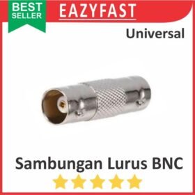 Konektor Sambungan i Lurus BNC to BNC 2 Sisi 5C Female Female Sambung Connector CCTV TV Coax Coaxial