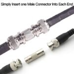 Konektor Sambungan i Lurus BNC to BNC 2 Sisi 5C Female Female Sambung Connector CCTV TV Coax Coaxial - Image 2