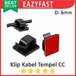 Klip Kabel Tempel CC Dinding Penjepit Perapih Cable Wire Organizer Clamp Klem Ikat Cord Holder