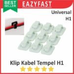 Klip Kabel Tempel H1 Dinding Penjepit Perapih Cable Wire Organizer Clamp Klem Ikat Cord Holder
