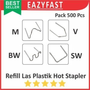 Refill Kawat Las Plastik Hot Stapler Staples Panas Set 500 Pcs Welding Bumper Body Car Motor Mobil