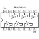 IC TTL SN 7414 N HC LS DIP Schmitt Trigger SN74HC14 SN74LS14 SN74HC14N SN74LS14N 74HC14 74LS14 - Image 2