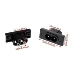 Socket Soket Konektor Kabel Power AC Printer 2 Lubang Pin Angka 8 - Image 3