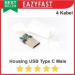Socket Jack USB C Connector Male Jantan DIY Rumah Housing