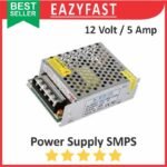 PSU SMPS DC 12V 5A Power Supply Switching 12 V Volt 5 A Ampere Adaptor Trafo Jaring Regulator Daya