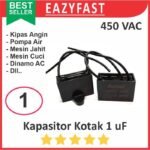 Kapasitor Kotak 1uF 1 uF Dinamo Motor AC PLN Induksi Kipas Angin Fan Capacitor 450VAC 450 VAC V AC