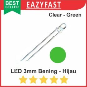 LED 3mm 3 mm Clear Green Transparan Bening Hijau
