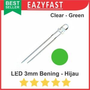 LED 3mm 3 mm Clear Green Transparan Bening Hijau