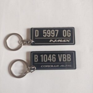 Gantungan Kunci Motor Mobil Nomor Custom Nama No Ganci Plat Akrilik 6 - Image 3